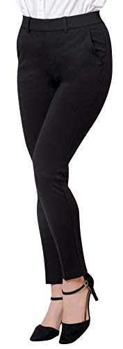 Marycrafts Damen Pull On Stretch Yoga Kleid Business Arbeitshose, schwarz, 54 von Marycrafts
