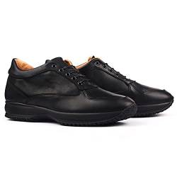 Masaltos Schuhe Herrenschuhe die auf unsichtbare Weise Ihre Körpergrösse bis zu 7 cm erhöhen. Herrenschuhe mit verstecktem Absatz. Modell Alpino schwarz 43 von Masaltos Schuhe