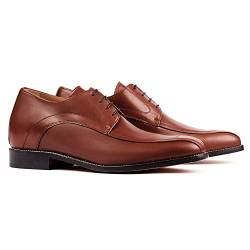 Masaltos Schuhe Herrenschuhe die auf unsichtbare Weise Ihre Körpergrösse bis zu 7 cm erhöhen. Herrenschuhe mit verstecktem Absatz. Modell Bardolino Braun 38 von Masaltos Schuhe