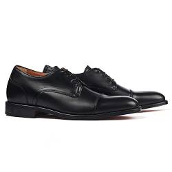 Masaltos Schuhe Herrenschuhe die auf unsichtbare Weise Ihre Körpergrösse bis zu 7 cm erhöhen. Herrenschuhe mit verstecktem Absatz. Modell Birmingham Schwarz 40 von Masaltos Schuhe