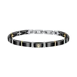 Maserati Herren Armband, JEWELS Kollektion, aus Edelstahl, Keramik, Gelbgold PVD - JM221ATZ03 von Maserati