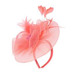 British Fascinator Braut Damen Party Tea Stirnband Stirnbänder Damen Winter Gefüttert (Watermelon Red, One Size) von Mashaouyo