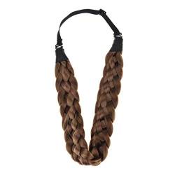 Elastisches Headband Fashion-Haar-Perücke Kunsthaarband Zubehör Schweißband Stirnband Damen (C, One Size) von Mashaouyo