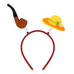 Feiertags-Stirnbänder, süße Oktoberfest-Hutaufsätze, toller Spaß, Oktoberfest, Feiertagsthemen, Weihnachtsfeier, Fotostand Schweißband Stirnband Set (I, One Size) von Mashaouyo