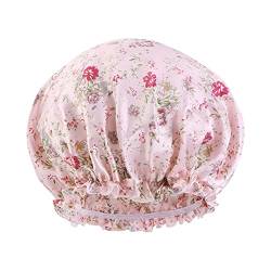 Frauen Hut Mütze Haar Turban Wrap Turban Hüte Bad Duschhaube Badehut Haarschutz Duschhauben Fahrrad Kopfbedeckung Herren (Pink, One Size) von Mashaouyo