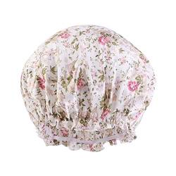 Frauen Hut Mütze Haar Turban Wrap Turban Hüte Bad Duschhaube Badehut Haarschutz Duschhauben Fahrrad Kopfbedeckung Herren (White, One Size) von Mashaouyo