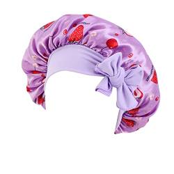 Kinder Jungen Hut Mütze Haar Turban Wickel Turban Hüte Bad Duschhaube Badehut Haarschutz Duschhauben Schlummertrunk Schwitzen Anzug (Purple, One Size) von Mashaouyo