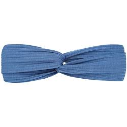Koreanisches gestricktes Haarband für Damen, festes, elastisches Sportband, Yoga-Stirnband, Laufstirnband Klettersteigset (Blue, One Size) von Mashaouyo
