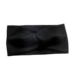 Neues Haarband für Frauen, gestrickter, Haarband, Yoga-Stirnband Kopfband Herren Multifunktionale (Black, One Size) von Mashaouyo