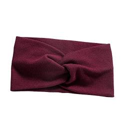 Neues Haarband für Frauen, gestrickter, Haarband, Yoga-Stirnband Kopfband Herren Multifunktionale (Red, One Size) von Mashaouyo