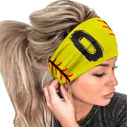 Sport-Stirnband für Damen mit Baseball-Print, Antitranspirant-Stirnband, elastisches Bandana Laufstirnband Damen Winter Fleece (Red, One Size) von Mashaouyo
