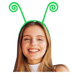 Unisex Cosplay Lustiges Zubehör antenne Design Party Kostüm Cosplay Headband Laufweste (Green, One Size) von Mashaouyo