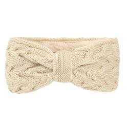 Warme Winter-Stirnbänder für Frauen Zopfmuster Turban Ohrwärmer Stirnband Geschenke 1Pack Stirnbänder Damen Winter (Beige, One Size) von Mashaouyo