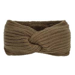 Warmes Sport-Stirnband aus festem Strick und Fleece für Damen im Herbst und Winter mit Ohrenschutz Mützen & Stirnbänder Für Damen (Khaki, One Size) von Mashaouyo