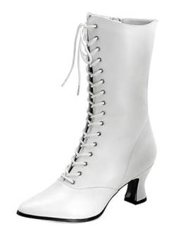 Maskworld Klassische Stiefeletten für Damen - weiß - Schuhgröße: 45 von Maskworld
