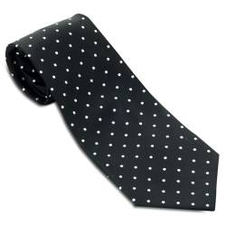 Freimaurer-Krawatte aus 100 % Seide, geflochten, rosafarbene Croix-Krawatte mit weißen Punkten, handgefertigt, kommt in Zellophanhülle, ein perfektes Freimaurer-Geschenk für Freimaurer Männer, Schwarz von Masonic