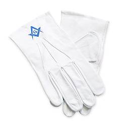 Masonic Herren Handschuhe Gr. L, weiß von Masonic