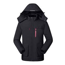 Heizjacke Damen Herren Wasserdicht Beheizbare Regenjacke mit 3 Temperaturstufen und 3 Heizzonen Langarm Wärme Jacke Mit Kapuze Unisex Winterjacke USB Elektrische Winddicht Softshell Übergangsjacke von Masrin