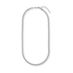 Massi Morino Halskette Herren in Silber I Verstellbare Silberkette ohne Anhänger aus wasserfestem Edelstahl von Massi Morino
