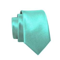 Massi Morino Krawatte mintgrün schmal für Herren - 6 cm - Tie Schlips uni einfarbig I Slim Fit Kravatte mint von Massi Morino