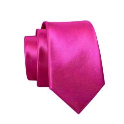 Massi Morino Krawatte pink schmal für Herren - 6 cm - Tie Schlips uni einfarbig I Slim Fit Kravatte magenta… von Massi Morino