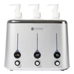 Master Massage Gen-II 3-Ölflaschen Erwärmer mit Temperaturregler LED Display für Massageöl Lotion inkl. 3 x Spenderflasche von Master Massage