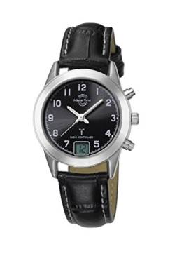 Master Time Damen Funk Uhr Analog-Digital Quarz mit Leder Armband MTLS-10450-22L von Master Time
