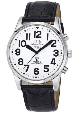 Master Time MTGA-10690-60L Sprechende Funk Herrenuhr mit Lederband von Master Time