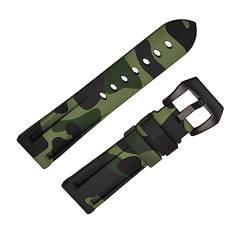 Uhrenarmband, Camouflage-Gu mmiband, 20-26 mm, wasserdichtes Armband, Uhrenarmband, Grün Schwarz, 26mm von MasterUnion