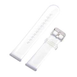 Uhrenarmband Transparentes Armband Wasserdicht Herren Damen Ersatzband 20 mm 22 mm, Transparent, 22mm von MasterUnion