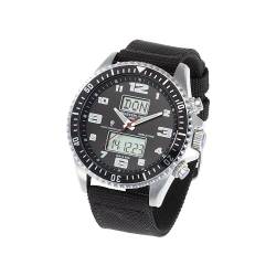 Masterline 1966 Funk Herren Armbanduhr Funkuhr World-Timer Schwarz Edelstahl ML06266001 von Masterline 1966