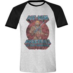 Masters of the Universe Herren T-Shirt He-Man Pose Baumwolle grau schwarz - S von Masters of the Universe