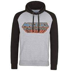 Masters of the Universe Offizielles Lizenzprodukt Washed Logo Baseball -Hoodie (Heather Gray-Schwarz), Small von Masters of the Universe