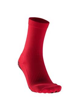 Mastersox Grip Socken Fußball - Komfortable Stoppersocken - Premium Fußballsocken mit maximalem Grip - Extra rutschfeste Socken für stabilen Halt - Fußball Socken (Mid, 1er, Rot, L) von Mastersox