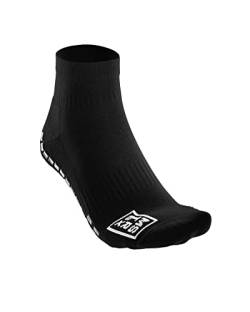 Mastersox Grip Socken Fußball - Komfortable Stoppersocken - Premium Fußballsocken mit maximalem Grip - Extra rutschfeste Socken für stabilen Halt - Fußball Socken (Short, 1er, Schwarz, S) von Mastersox