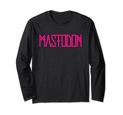 Mastodon – Neon Pink Logo Langarmshirt von Mastodon