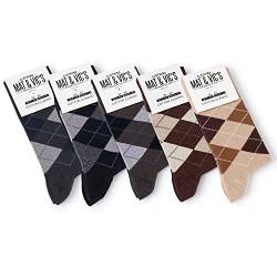 5 Paar Socken von Mat & Vic's für Sie und Ihn - Cotton classic Socks, gekämmte Baumwolle, ohne drückende Naht, Komfortbund, OEKO-TEX Standard 100, Jeans Mix 2, 47-50 von Mat and Vic's