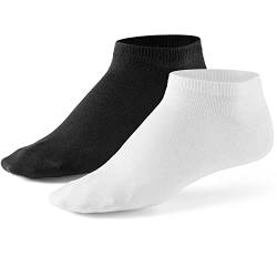 Mat & Vic's Sneaker Socken, 10 Paar, Cotton classic, Oeko-Tex Standard 100, Schwarz-weiß, 39-42 von Mat and Vic's