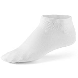 Mat & Vic's Sneaker Socken, 10 Paar, Cotton classic, Oeko-Tex Standard 100, Weiß, 43-46 von Mat and Vic's