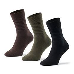 Mat & Vic's Thermosocken Dicke Warme Socken Herren Wintersocken, Cotton classic Thermo Work Socks, Earth - ohne drückende Naht, Arbeitssocken, OEKO-TEX Standard 100, Größe 39-42, 6 Paar von Mat and Vic's