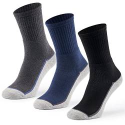 Mat & Vic's Thermosocken Dicke Warme Socken Herren Wintersocken, Cotton classic Thermo Work Socks, mehrfarbig - ohne drückende Naht, Arbeitssocken, OEKO-TEX Standard 100, Größe 39-42, 12 Paar von Mat and Vic's