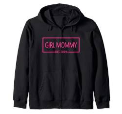 Girl Mommy Est. 2024 Pink Mother Mom Ankündigung Reveal Kapuzenjacke von Matching Pregnancy Announcement 2024 Family Gifts
