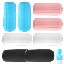 Travel Silicone Bottle Sleeves, Elastic Sleeves for Leak Proofing, Travel Leak Locks Toiletry Skins, Travel Size Toiletry Containers Accessories Travel Necessities, for Shampoo Shower Gel von Matedepreso