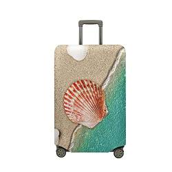 Mateju Kofferschutzhülle 18-32 Zoll Elastisch Kofferhülle, 3D Regenbogen-Muscheln Cover Reisekoffer Hülle Trolley Case Schutzhülle Luggage Cover Waschbare Staubdichte Kofferbezug (Deckel,XL) von Mateju