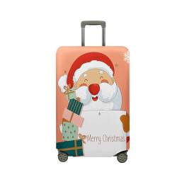 Mateju Kofferschutzhülle Elastisch Kofferhülle, 3D Weihnachts-Rentier Cover Reisekoffer Hülle Trolley Case Schutzhülle Waschbare Luggage Cover Staubdichte Kofferbezug (Weißer Bart,S) von Mateju