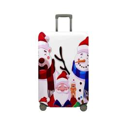 Mateju Kofferschutzhülle Elastisch Kofferhülle, 3D Weihnachts-Schneemann Cover Reisekoffer Hülle Trolley Case Schutzhülle Luggage Cover Waschbare Staubdichte Kofferbezug (Rentier,M) von Mateju