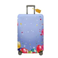 Mateju Kofferschutzhülle Elastisch Kofferhülle 18-32 Zoll, 3D Luftballons Gepäck Cover Reisekoffer Hülle Trolley Case Schutzhülle Waschbare Staubdichte Kofferbezug (Luftballons J,XL) von Mateju