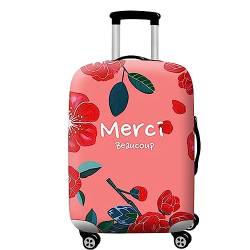 Mateju Suitcase Cover 18-32 Inch Luggage Covers Protectors, 3D Trolley Case Protective Cover Washable Anti-Scratch Elastic Cheap Travel Suitcase Protector (Kamelie,M) von Mateju