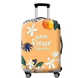 Mateju Suitcase Cover 18-32 Inch Luggage Covers Protectors, 3D Trolley Case Protective Cover Washable Anti-Scratch Elastic Cheap Travel Suitcase Protector (Orange Blume,L) von Mateju