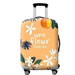 Mateju Suitcase Cover 18-32 Inch Luggage Covers Protectors, 3D Trolley Case Protective Cover Washable Anti-Scratch Elastic Cheap Travel Suitcase Protector (Orange Blume,M) von Mateju